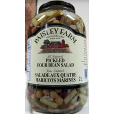 Beans- Pickled Four Bean Salad - All Natural - Paisley Brand  /  2 x 1 Liter 